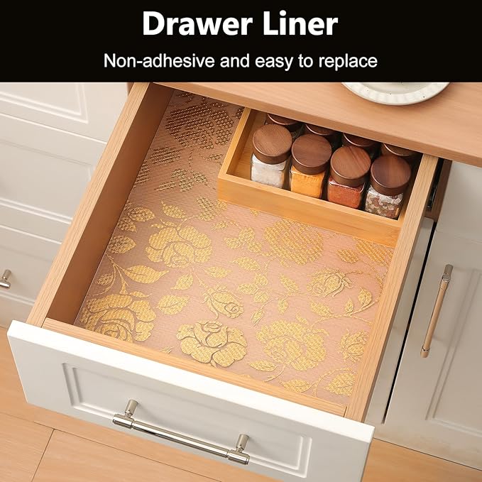 INNOLITES Shelf Liner for Cabinets, Non-Adhesive for Kitchen Drawer Liner - Image 3