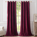 Luxury Christmas Burgundy Velvet Curtains 108 inches Elegant Living Room by ModernShinyVelvetCurtains