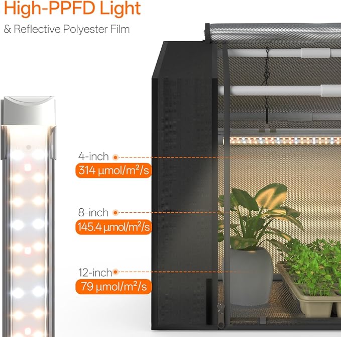 Bstrip Indoor Greenhouse with Grow Light, Mini Grow Tent with Oxford Fabric - Image 7