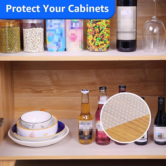 Large Shelf Liners for Kitchen Cabinet: Waterproof Clear Under Sink Mat - Image 4