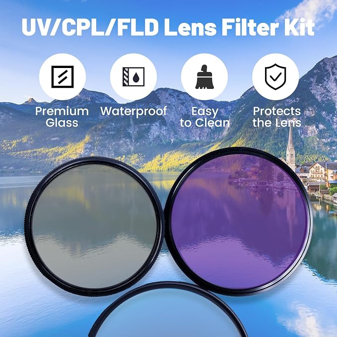 77mm UV-CPL-FLD Lens Filter Kit 3 Piece - Image 3