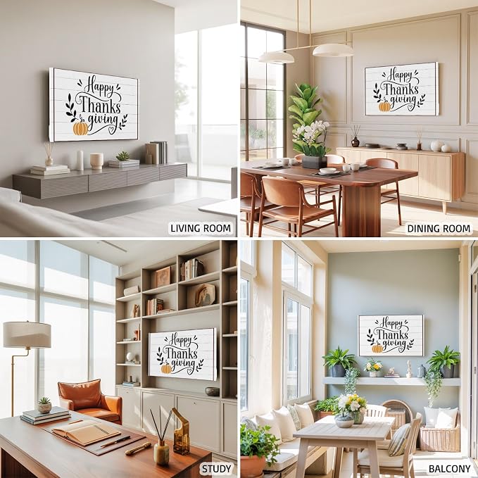 Happy Thanksgiving Words Indoor TV Cover, Elastic TV Screen Protector Farm - Image 6