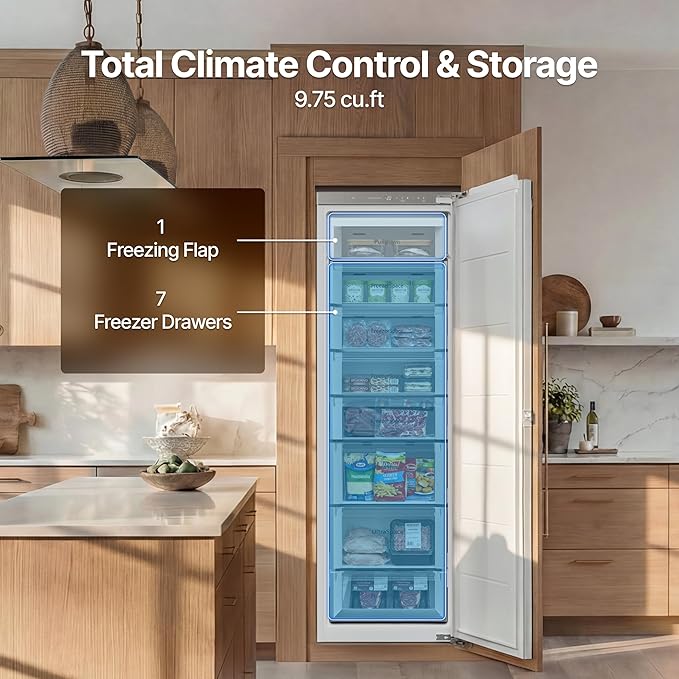 Ca'Lefort Panel Ready Refrigerator, Built-in All Freezer Panel-Ready Fridge - Image 5