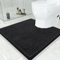 Smiry Luxury Chenille Toilet Rugs U-Shaped 24x24, Soft Absorbent Non-Slip by Smiry