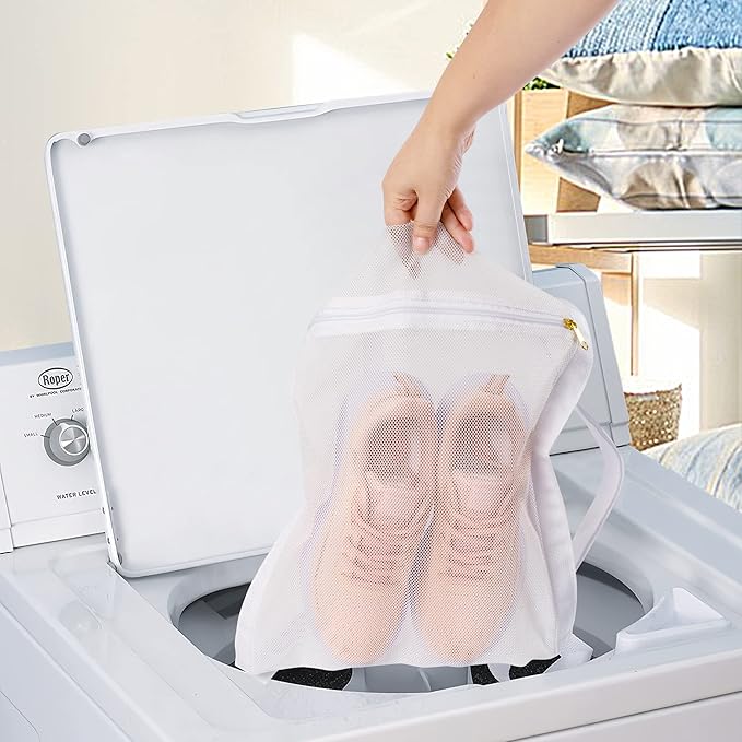 Sneaker Wash & Dry Net Bag for Dryer, 15.7x13.8 Inch Large HoneyComber Mesh Bags - Image 7