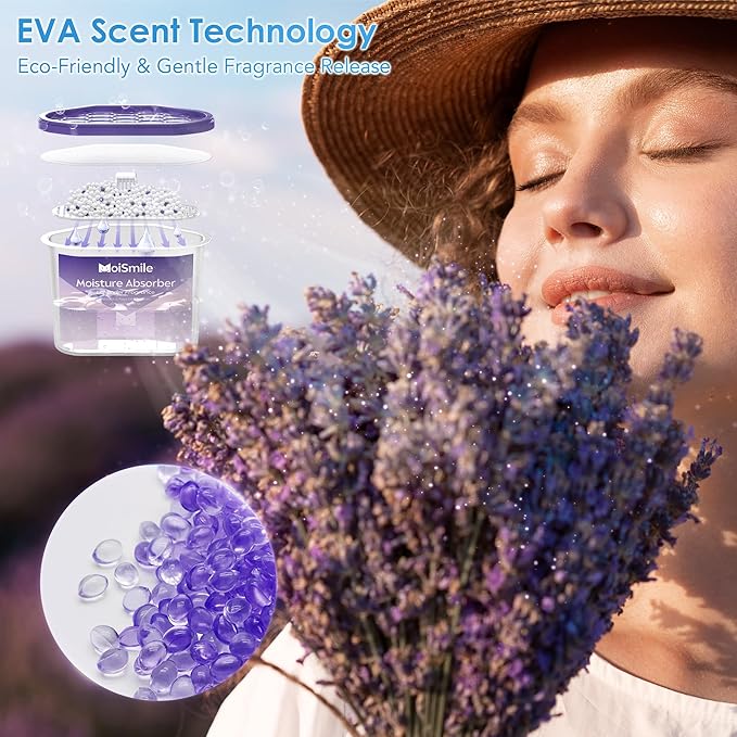 Moisture Absorbers 6 Packs, 10.8OZ Lavender Vanilla Efficient Humidity Absorber - Image 3