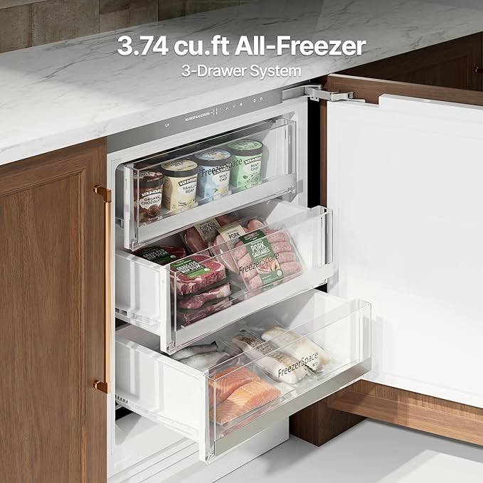 Ca'Lefort Undercounter Panel Ready Freezer -11°F to 7°F, Built-in All Freezer - Image 5