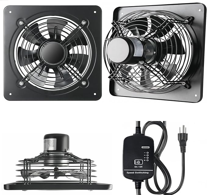 16 Inch Wall Window Exhaust Fan Wall Mounted Ventilation Fan 1040 CFM - Image 5