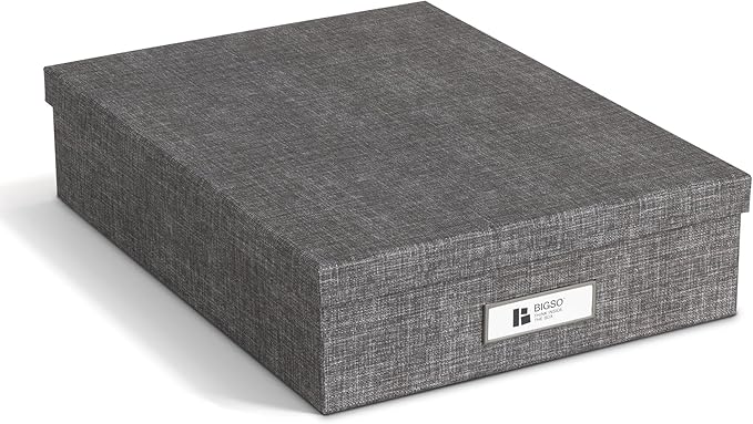 Bigso Oskar Canvas Fiberboard Document Letter Box by Bigso