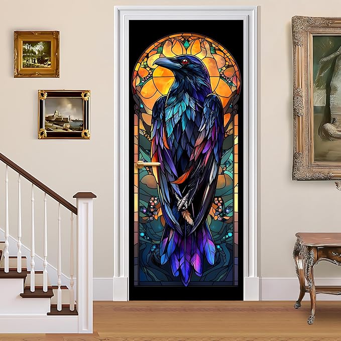 3D Door Stickers, Peel and Stick Vinyl Wallpaper, Self-Adhesive Mural Door Cover by BVBOX