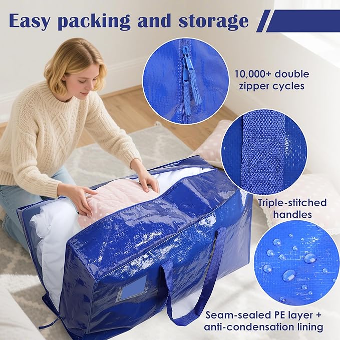 6 Pack Extra Large Heavy Duty Moving Bags - Image 3