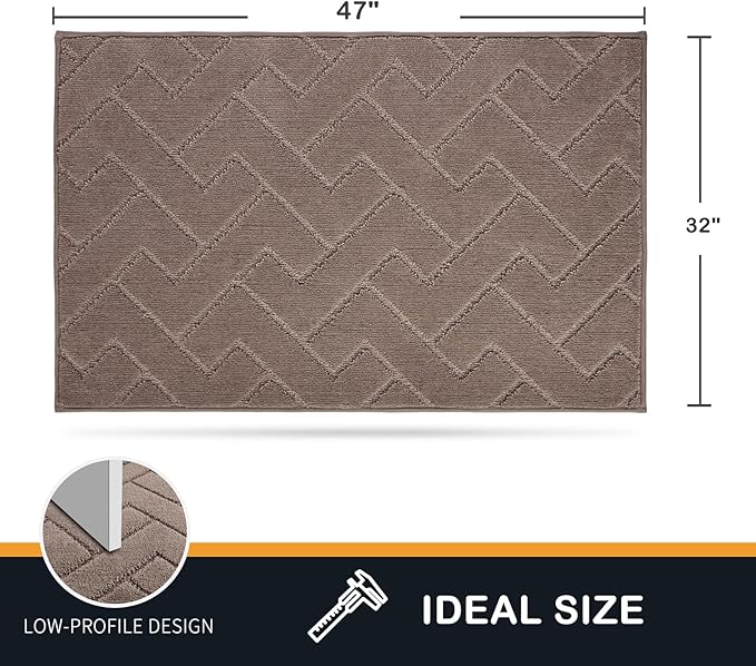 PURRUGS Dirt Trapping Door Mat 32" x 47", Non-Slip Machine Washable Entry Rug - Image 2