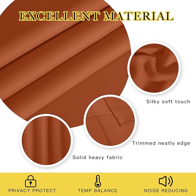 NICETOWN Blackout Drapery Curtain Panel 90 inches Long - Image 2