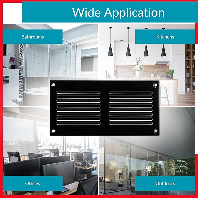 6x2 Vent Cover - Black HVAC Return Air Grille - Image 7