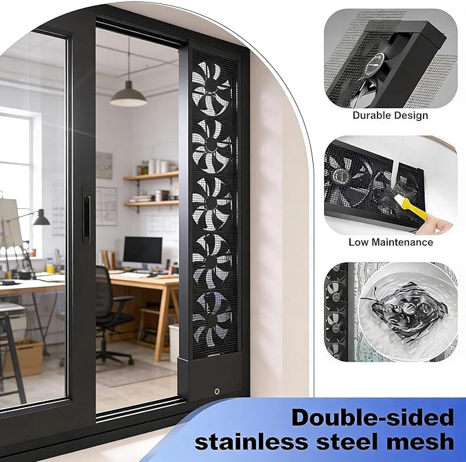 Vertical Window Exhaust Fan for Sliding Windows-Easy Tool-Free Installation - Image 7