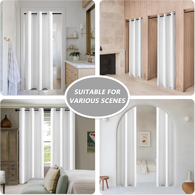 MYSKY HOME White Grommet Room Darkening Curtains - Image 7