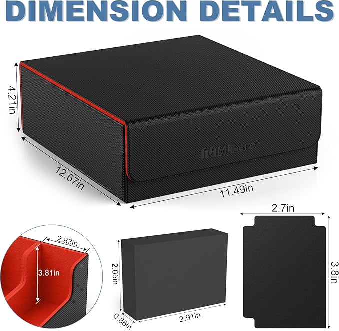 Mlikero Card Deck Case, 2400+ Trading Card Storage Box - Image 5