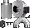 iPower GLFANXINL4FILT4MD8CTR 4 Inch 190 CFM Inline Fan Carbon Filter 8 Feet by iPower