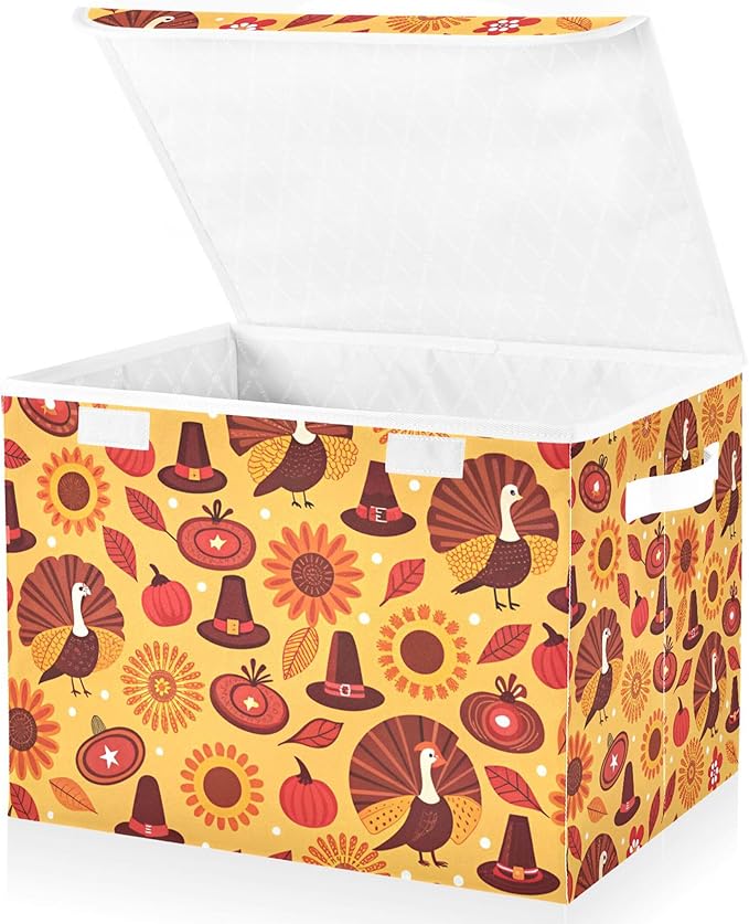 xigua Thanksgiving Sunflower Turkey Storage Bins - Image 2