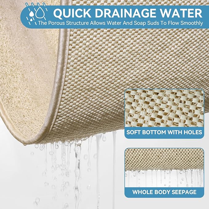 Non Slip Shower Mat Bathtub Mat 20x32 Inch, Quick Dry Bath Mat - Image 5