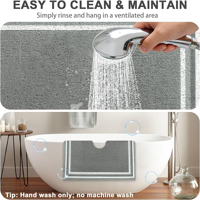 Square Shower Mat Non Slip: 32x32 Inch Extra Large Shower Mats - Image 6