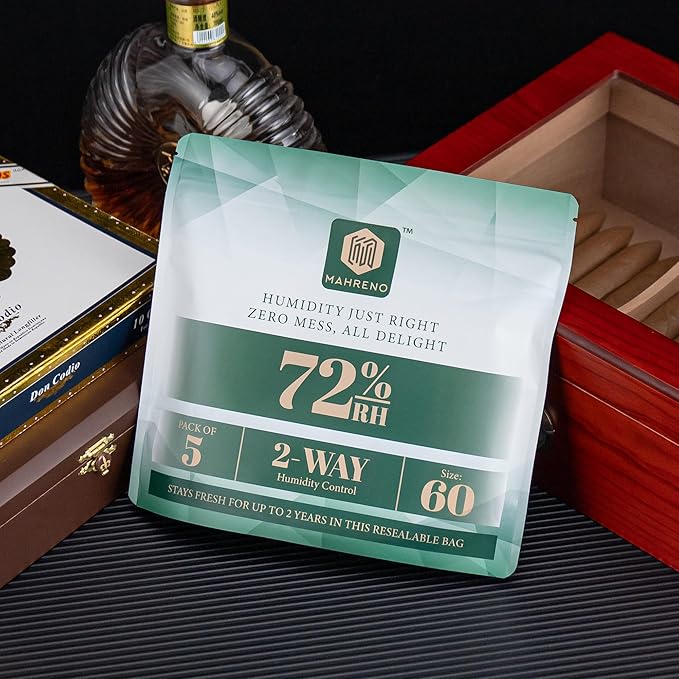 72% Two-Way Humidity Control Packs | 5-Pack, 60g each in Resealable Bag | - Image 2