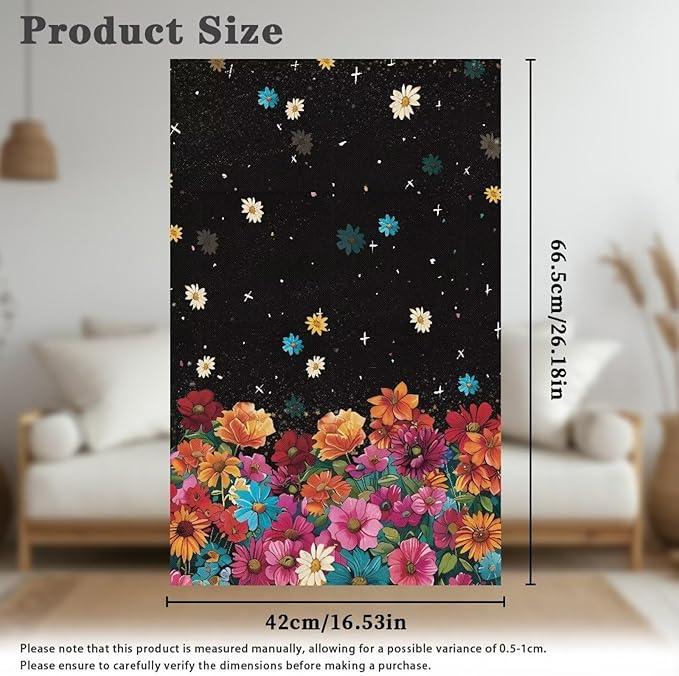 Hippie Flower Recliner Chair Cover Sofa Back Cover Washable Furniture Protector - Image 7