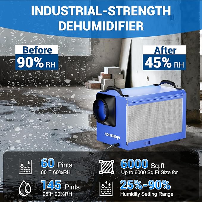 LDHTHOPI 145 Pint Commercial Dehumidifier - Image 2