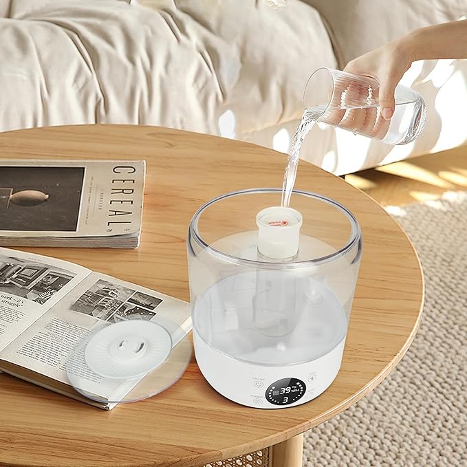 Humidifiers for Bedroom Baby, QWUE Top Fill 3L Humidifier Large Room, 28dB - Image 2