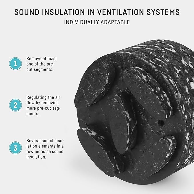 neverest® ESD 4" Adjustable Inline Duct Silencer – Modular Sound Absorbing - Image 6