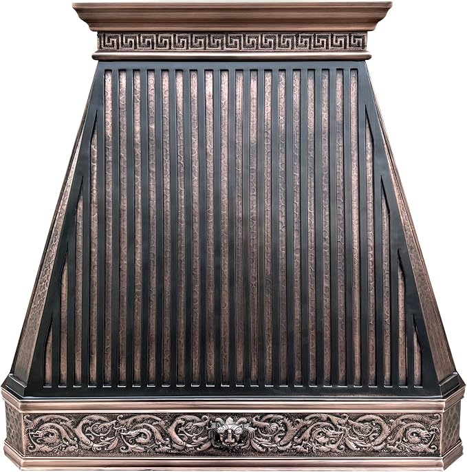 CT Copper Tailor Copper Vent Hood Wall Mount, 610 CFM Exhaust Fan, Stainless by CTCopperTailor