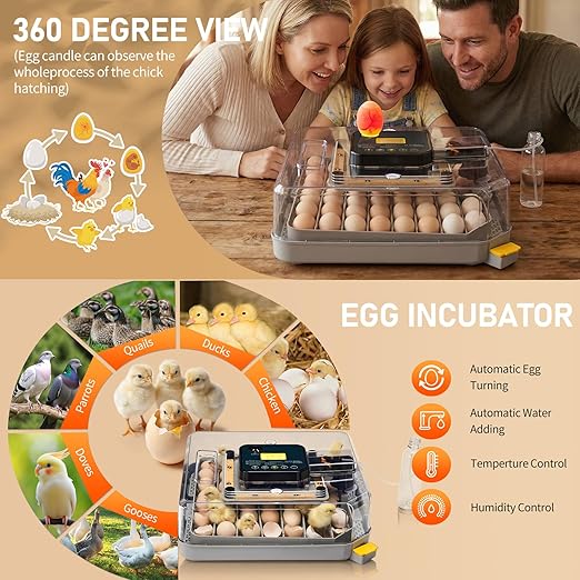 Winado Incubators for Hatching Eggs, 48 Egg Incubator - Image 6