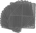 MYFAMIREA Modular Interlocking Cushion 12 Pack 11.8" x 11.8" Rubber Floor Tiles by MYFAMIREA