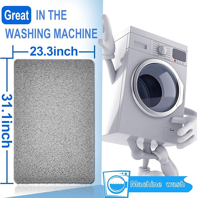 Shower Mats Non Slip for Elderly, 24x32’’Lager Loofah Bath Mats for Shower - Image 2