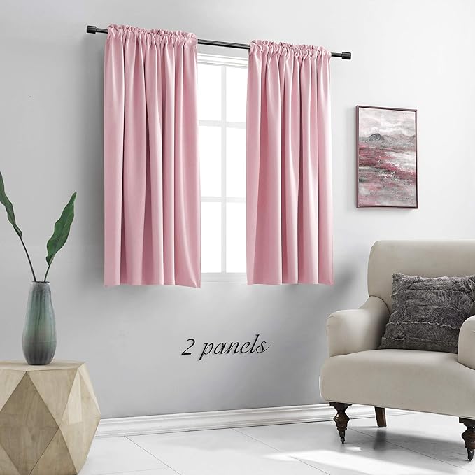 DONREN Pink Curtains for Kids Room - Image 2
