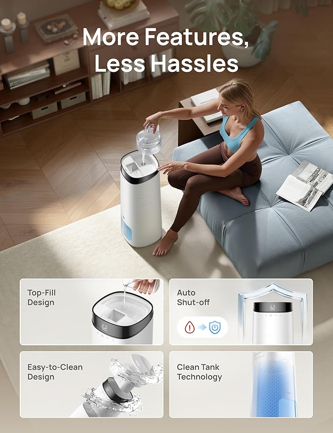DREO 16L Smart Humidifier Large Room 1000 ft², 130H Cool Mist Air Humidifiers - Image 7