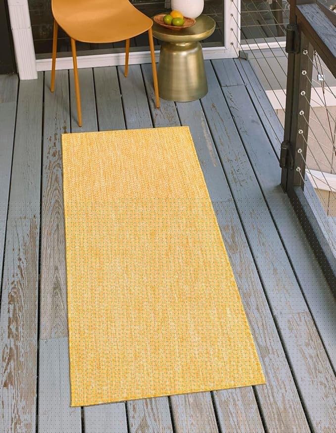 Unique Loom Collection Casual Transitional Solid Heathered Indoor/Outdoor - Image 2