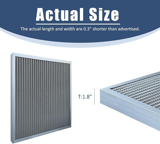 Washable Aluminum Furnace Air Filter, MERV 5, Electrostatic Reusable HVAC Filter - Image 5