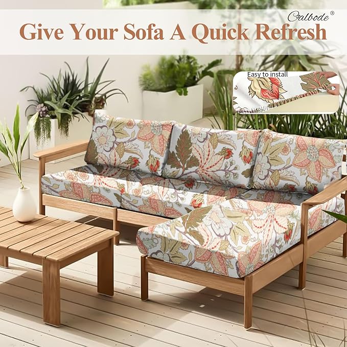 8Pcs High Elastic Digitally Printed Sofa Seat Cushion Cover, Soft & Comfortable - Image 7