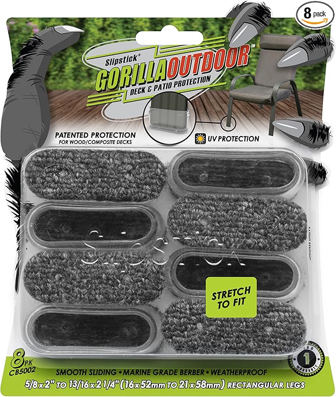 Slipstick GorillaOutdoor Berber Furniture Feet Pads by Slipstick