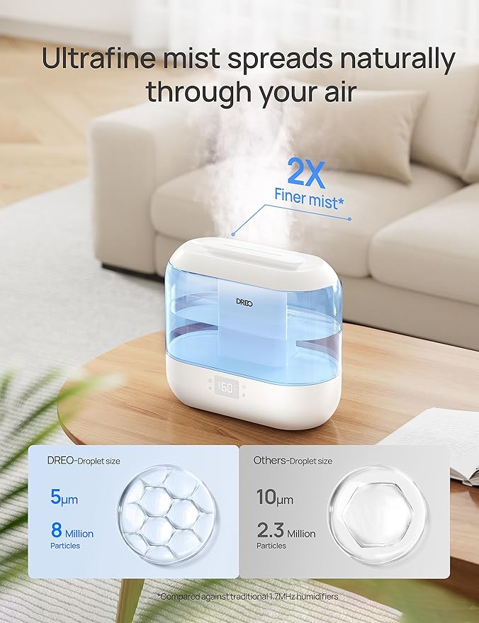 Dreo Smart Humidifiers for Bedroom-Filter Included, Top Fill 4L Humidifier - Image 7