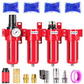 TAILONZ PNEUMATIC 3/8 Inch NPT 0-150 PSI Red Industrial Grade 4 Stage Air by TAILONZPNEUMATIC