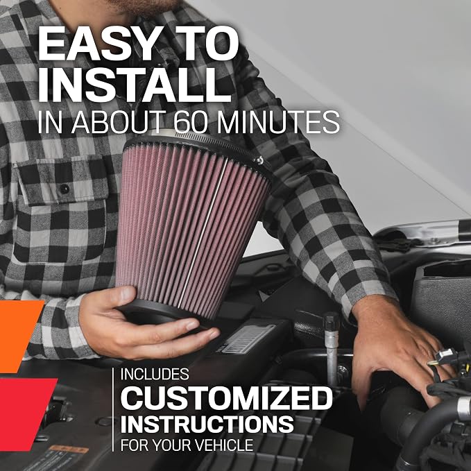 K&N Cold Air Intake System: High-Flow Air Filter, Increase Performance & - Image 11