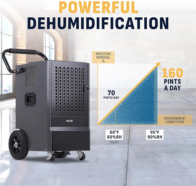 NewAir 160-Pint Commercial Dehumidifier - Image 2
