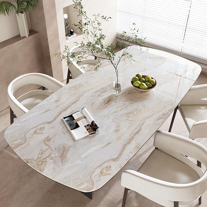 CRE8TIVE 12"x354" Glossy Liquid Marble Contact Paper Peel and Stick Beige Gold - Image 2