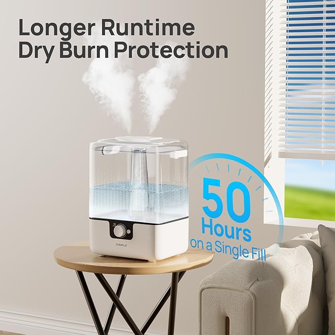 CHIVALZ 6L Humidifiers for Bedroom Large Room Home, Cool Mist Top Fill - Image 6