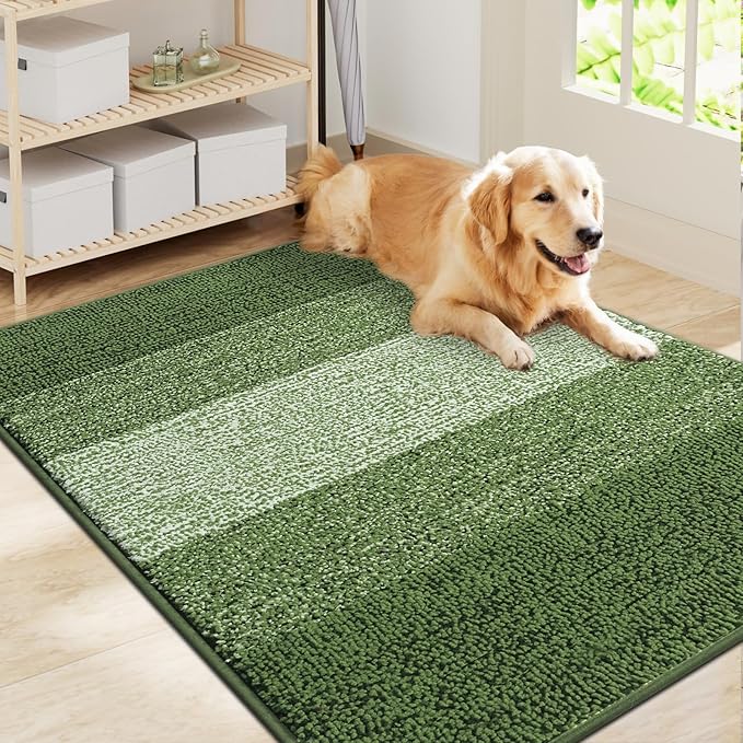 Smiry Dog Door Mat for Muddy Paws, Absorbs Moisture and Dirt, Low-Profile by Smiry