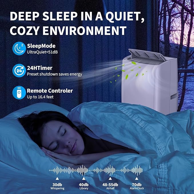 GarveeHome 14000 BTU Portable Air Conditioner, Quiet Portable AC Unit - Image 6
