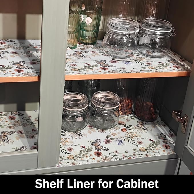 Floral Shelf Liners 16IN x 10FT Non Adhesive and Strong Non-Slip Shelf and - Image 6