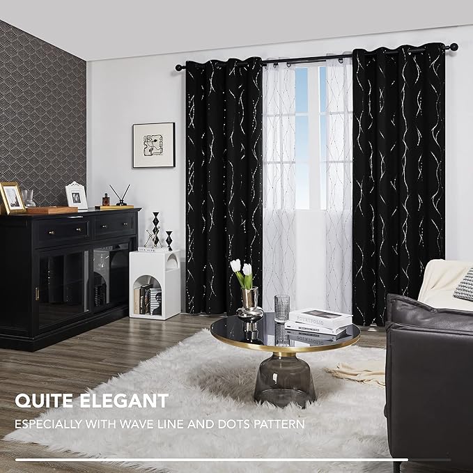 Deconovo Blackout Curtains 84 Inches Long, Soundproof Thermal Insulated Privacy - Image 7